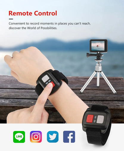 Action Camera F6W Wireless Mic 5K 4K60FPS 48MP 2.2" Touch LCD EIS Dual Screen Wi-Fi 170D Waterproof 30M 8X Zoom Sports Camera