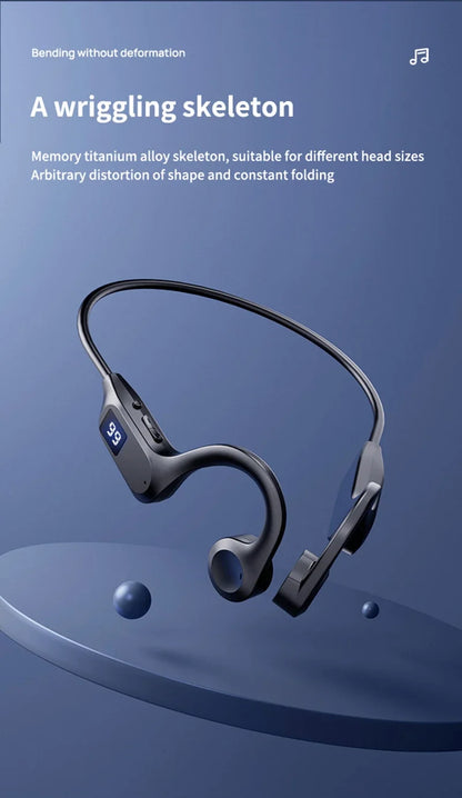Xiaomi X7 Wireless Bone Conduction Earphone Sport Bluetooth Compatible Memory Card Digital Display With Mic For Sports Earbuds - Universal Market