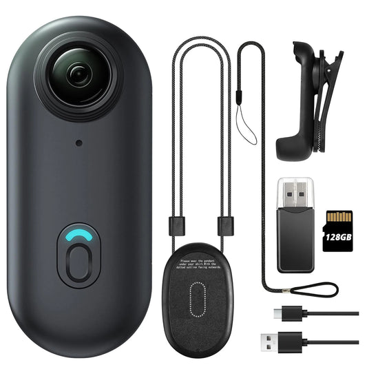 POV Camera with Magnetic Body Clip Small Body Wearable Camera 128G 1080P Small Tiny Outdoor Vlog Recorder Action Camera Sport DV