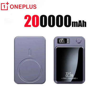 Oneplus 200000mAh Wireless Magnetic Power Bank 22.5W Fast Charging Portable External Battery PowerBank Magsafe for iPhone Huawei