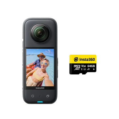 Insta360 X3 - Waterproof 360 Action Camera with 1/2" 48MP Sensors, 5.7K 360 Active HDR Video, 72MP 360 Photo, 4K Single-Lens