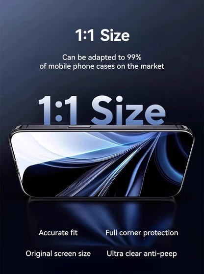 Joyroom 1/2PCS Anti-Spy Glass For iPhone 17 Pro Max Privacy Screen Protector Glass For iPhone 12-17 Pro Max Tempered Glass Film