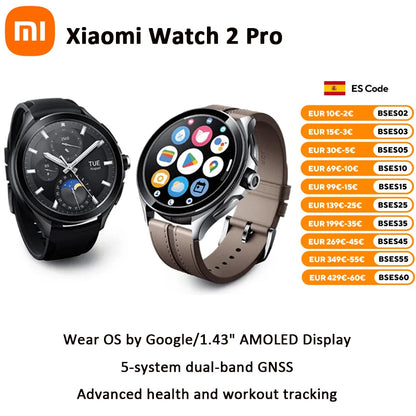 Global Version Xiaomi Watch 2 Pro 1.43" AMOLED Display 150+ Sports Modes Snapdragon W5+ Gen 1 Magnetic Charge Mi Smart Watch