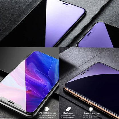 2pcs Anti Blue Ray Light Tempered glass For iPhone 17 Air 16e 16 15 14 13 12 11 Pro Max XR XS X 7 8 6 6S Plus Screen Protector