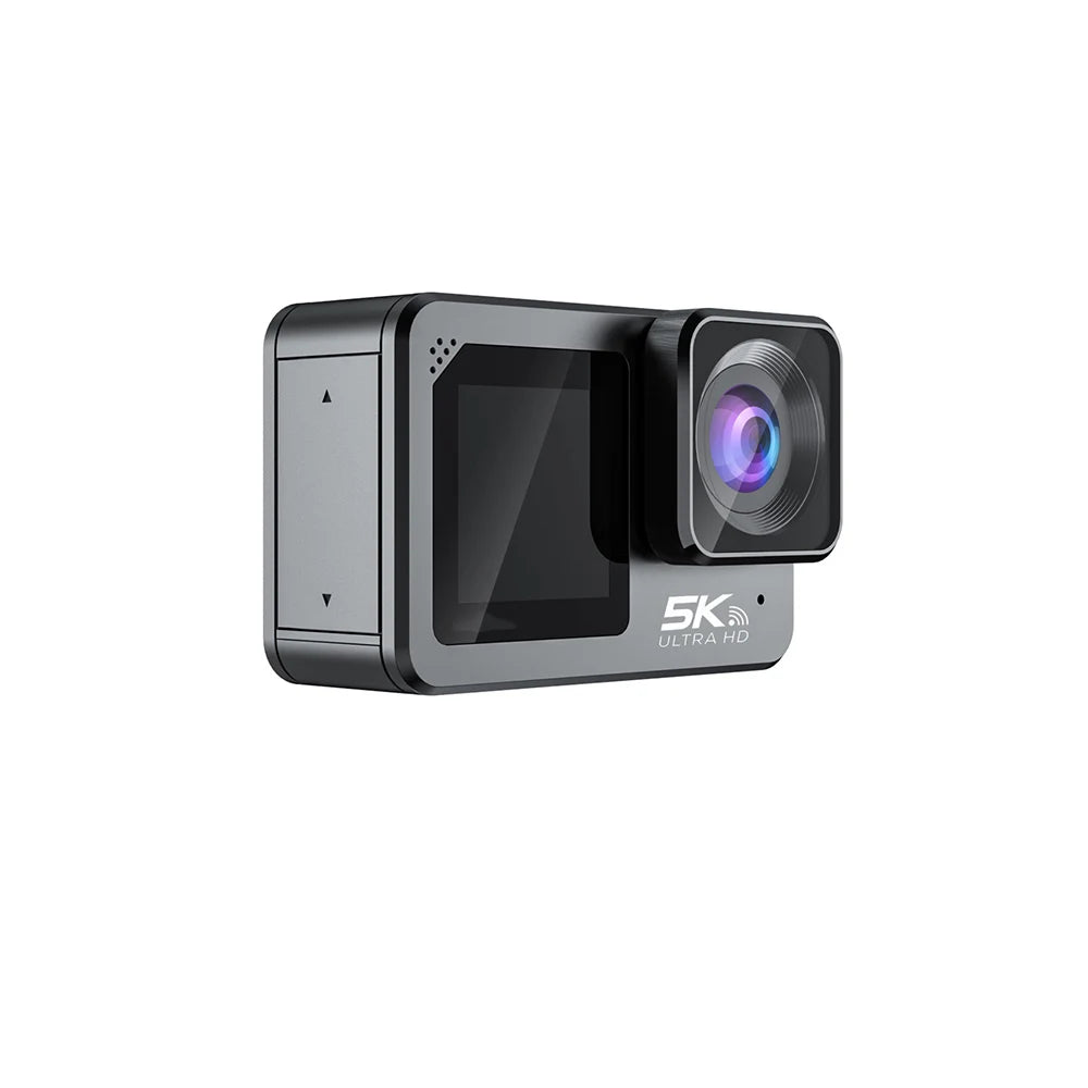 Action Camera F6W Wireless Mic 5K 4K60FPS 48MP 2.2" Touch LCD EIS Dual Screen Wi-Fi 170D Waterproof 30M 8X Zoom Sports Camera