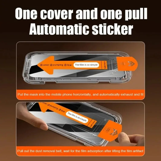 2Pcs Full Cover HD Screen Protector for iPhone 17 16 15 Pro Max 13 12 14 Pro 16 15 Plus 17 Air  Dust Free Install Tempered Film