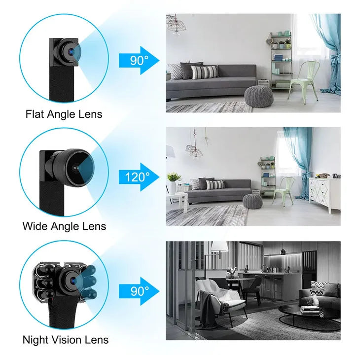 HD 1080P DIY Portable WiFi IP Mini Camera P2P Infrared Night Vision Remote View Micro Webcam Camcorder Wearable Video Recorder - Universal Market