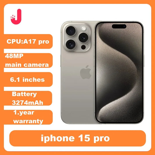 Original iPhone 15 pro Dual eSIM 6.1 Genuine LTPO Super Retina XDR OLED Face ID NFC A17Pro 8GB 128/256GB 98% New 5G Cell Phone
