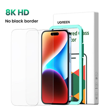 UGREEN for iPhone 15 11 12 13 14 Pro Max Glass Screen Protector for iPhone 14 Plus Tempered Glass for iPhone XR Glass 9D Films