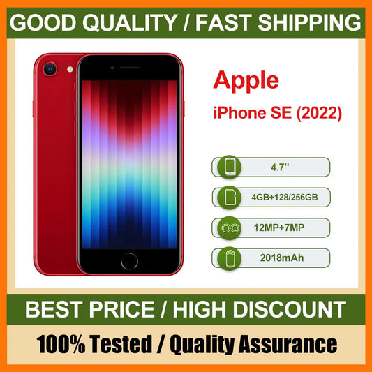 Original Used Apple iPhone SE3 Unlocked 5G Mobile Phone Face ID 4.7" 64/128/256GB ROM 12MP IOS NFC Camera Hexa-core  Smartphones - Universal Market