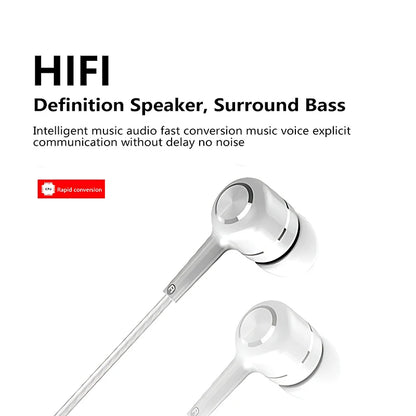 3.5mm Wired Earphone In Ear Headset HIFI Heavy Bass Earbuds Monitor Sports Headset Stereo Music Gaming Headphone With Microphone - Universal Market