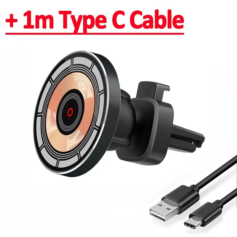 30W Magnetic Car Wireless Charger Air Vent Car Phone Holder Stand for iPhone 15 14 13 Pro Max 11 Fast Charging Station Car Mount