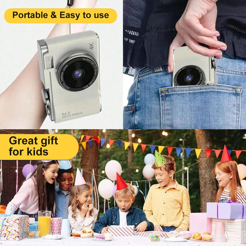 Kid Digital Camera for Children Camcorder Rechargeable Cameras Vlogging Camera 2.4" Rechargeable for Kid Beginner Photography - Universal Market