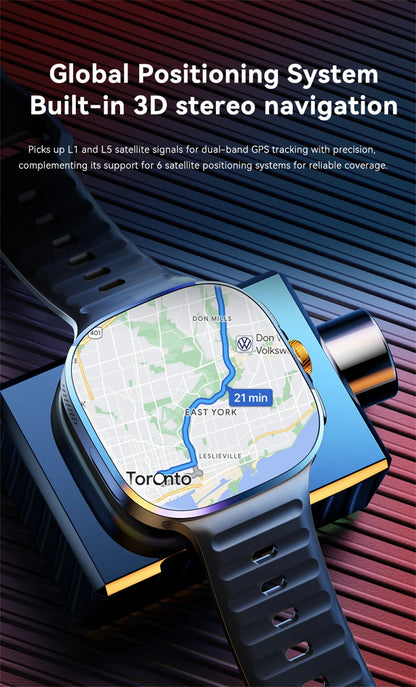 8GB+128GB RAM 5G/4G Android 9.0 Smart Watch 2.4 inch AMOLED 2100mah Battery 900W Camera GPS WIFI Google APPS Download Smartwatch