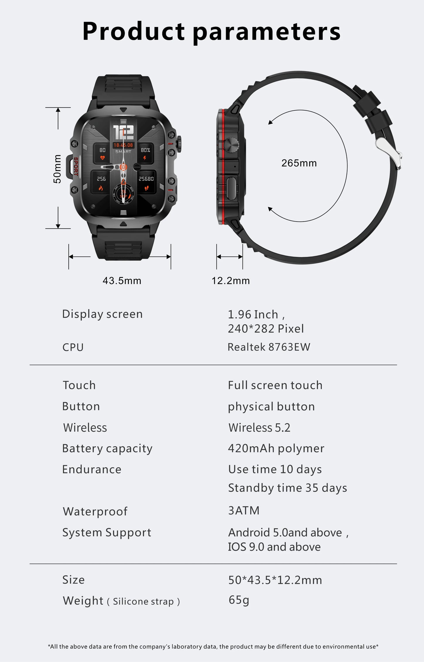 2025 Outdoor Smart Watch Men 2.01" Screen 3ATM Waterproof Watches Bluetooth Call Ai Voice Sport Smartwatch For Android IOS Phone