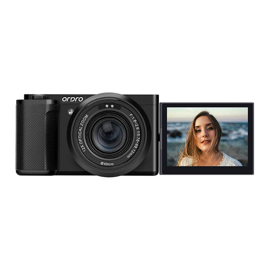 ORDRO G730 Digital Compact Camera 4K 60FPS 12X Optical Zoom AF MF IR Night Vision Filters Vlog Videos Camcorder Photography - Universal Market