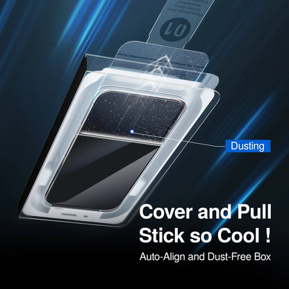 SmartDevil Dust-free Box Screen Protector for iPhone 16 Pro Max 15 14 HD Clear Tempered Glass Film Anti-fingerprint