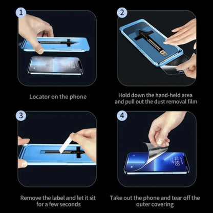 FOR iPhone 16 15 PLUS 14 Pro Max 13 12 Tempered Glass Screen Protector 11 XR XS X Dust Free Phone With Install Kit Explosion