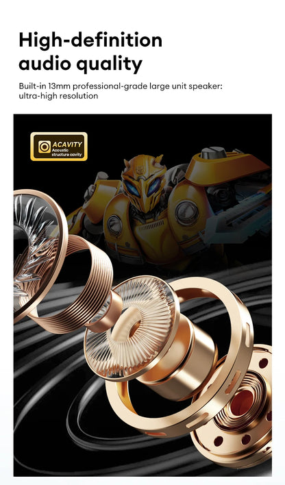 Choice TRANSFORMERS TF-T51 Bluetooth 5.4 TWS Earphones Low Latency Gaming Earbuds Long Endurance HiFi Music Headphones With mic - Universal Market