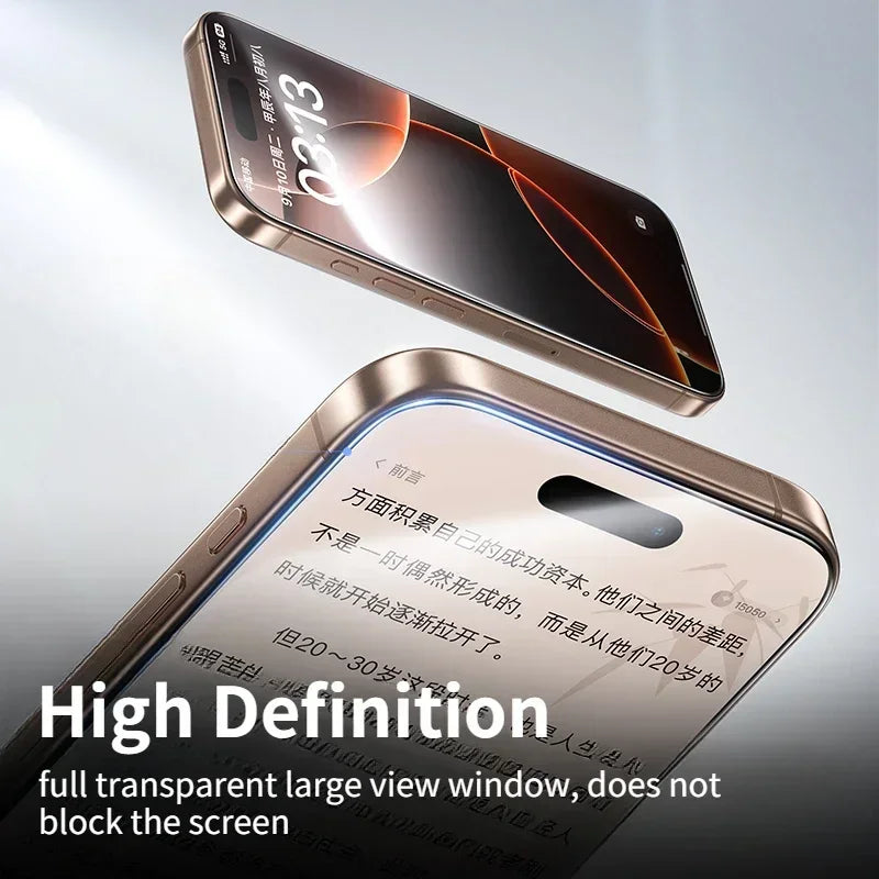 SmartDevil Borderless Temperd Glass for iPhone 16 Pro Max 16 15 Pro Max 15 Plus HD Clear Privacy Dust-free Box Screen Protector