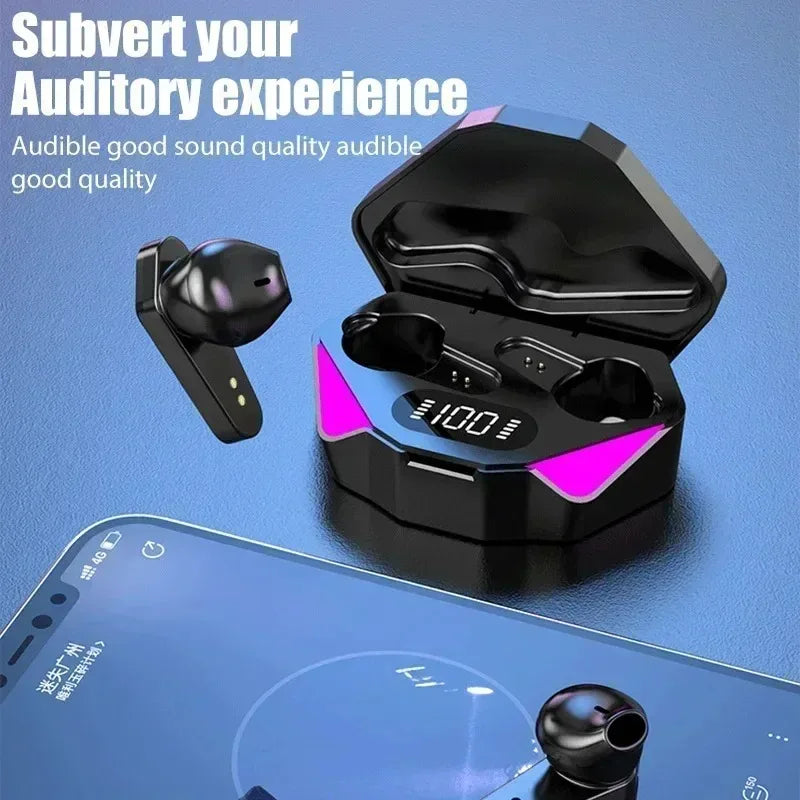 NEW X15 TWS Earphones Bluetooth Wireless Gamer Headphones 65ms Low Latency Earbuds Fone Headset Gamer With Mic Handfree - Universal Market