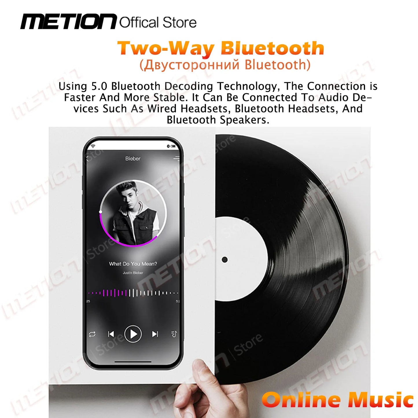 MP3 Mp4 Player Bluetooth 5.0 Wifi MP5 Android with Multiple Language/Google Service/youtube/Spotify/Free APP/Speaker/Browser/FM