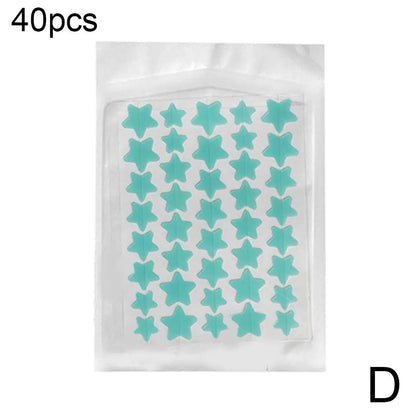 35/40Pcs Colorful Cute Star Heart Shaped Acne Treatment Sticker Invisible Acne Cover Pimple Patch Skin Care