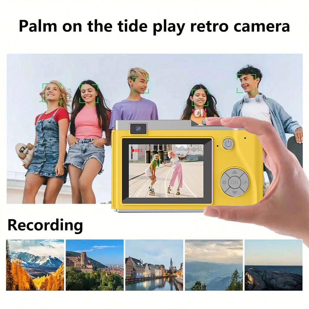 Kid Digital Camera for Children Camcorder Rechargeable Cameras Vlogging Camera 2.4" Rechargeable for Kid Beginner Photography - Universal Market