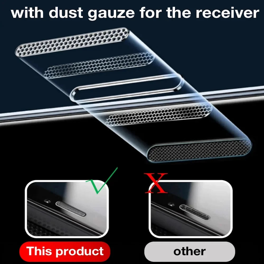 FOR iPhone 16 15 PLUS 14 Pro Max 13 12 Tempered Glass Screen Protector 11 XR XS X Dust Free Phone With Install Kit Explosion