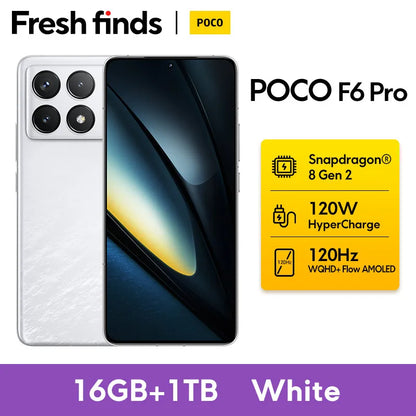 POCO F6 Pro Global Version Snapdragon® 8 Gen 2 Smartphone 120W HyperCharge 50MP triple camera WQHD+ 120Hz Flow AMOLED display