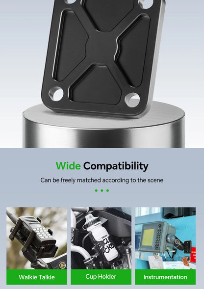 FANAUE 1 Inch Ball Adapter Aluminum alloy 25/20/17mm Diamond Ball Base, Square Ball Base Compatible with RAM Mounts Arm