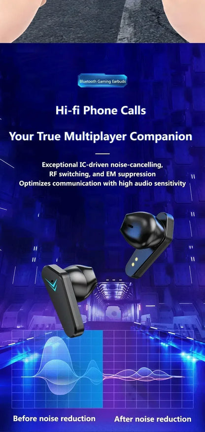 X15 TWS Gaming Earbuds Wireless Bluetooth Earphones With Mic Bass Audio Sound Positioning 9D Stereo Music HiFi Headset For Gamer - Universal Market