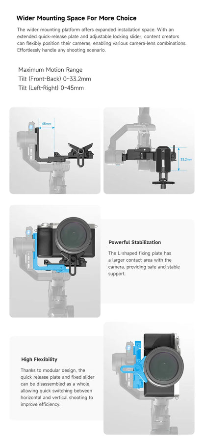 FeiyuTech SCORP Mini 3 Pro Gimbal with Detachable Remote Handle & AI 4.0 Tracking for Mirrorless, Action Camera & Smartphones - Universal Market