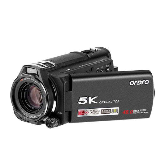 ORDRO XV80 Live Streams Digital Camera Camcorder 4K 12X Optical Zoom Big Touchscreen for Photograph YouTube Videos - Universal Market