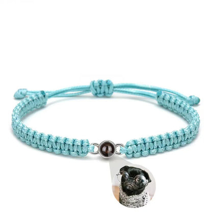 NEW Custom Photo Bracelet with Photo Projection Hand Woven Personalized Photo Projection Bracelet Memory Bracelet Photo - Universal Market