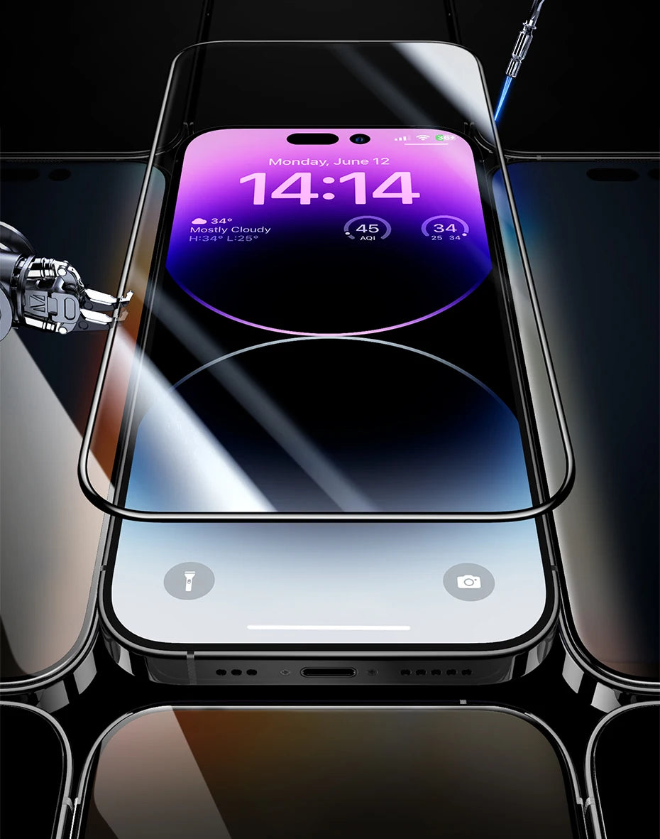 UGREEN for iPhone 15 11 12 13 14 Pro Max Glass Screen Protector for iPhone 14 Plus Tempered Glass for iPhone XR Glass 9D Films