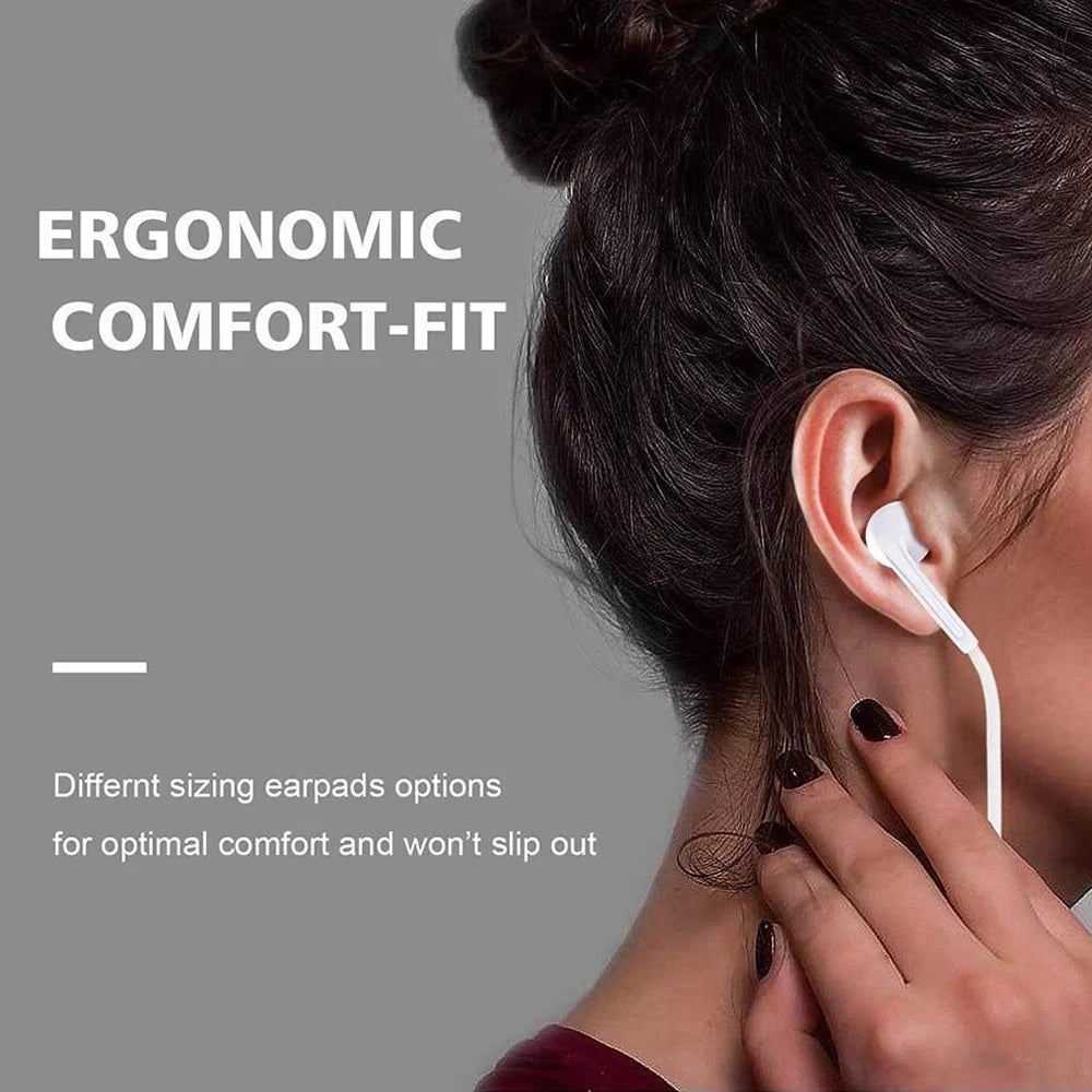 Original Headphones For Apple iPhone 16 15 14 13 12 11 Pro Max Plus For Lightning USB C 3.5MM In-ear Wired Earphones Accessories - Universal Market