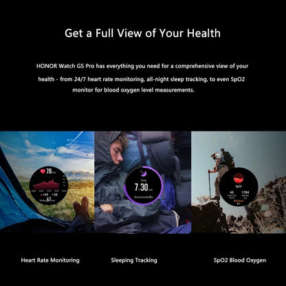 Original Honor Watch GS Pro Smart Watch SpO2 Smartwatch Heart Rate Monitoring Bluetooth Call 5ATM Sports Watch for Men