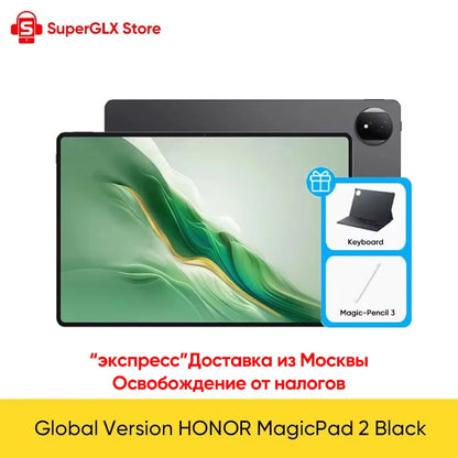 Global Version Original Honor Tablet MagicPad 2 Snapdragon 8s Gen 3 12.3'' 3K OLED 144Hz Display Pad 10050mAh Long Battery Life