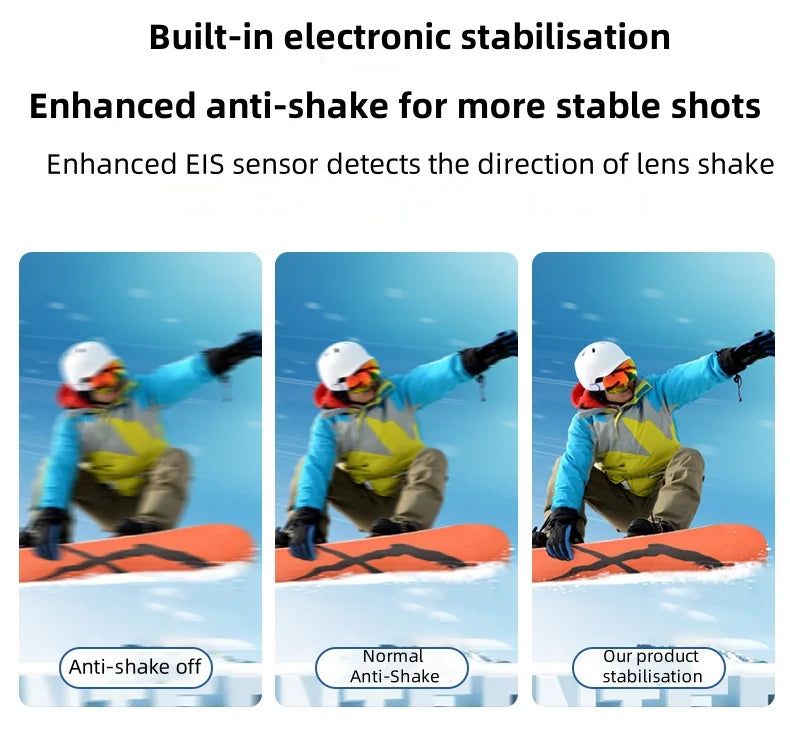 1080P HD Outdoor Sports Camera Anti-shake Waterproof WiFi Action Camera Long Battery Life Hands-Free 120° Wide-angle 1080P