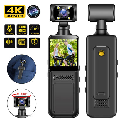 Ultra HD 4K WiFi Mini Camera Pocket Action Camera Wearable Camera 4K HD Camera Helmet Travel Bicycle Driver Recorder Camcorder - Universal Market