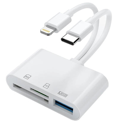 5 In 1 SD Card Reader USB HUB For iPhone iPad MacBook USB 3.0 Type C to SD TF Card Memory Reader Flash Drive OTG Adapter