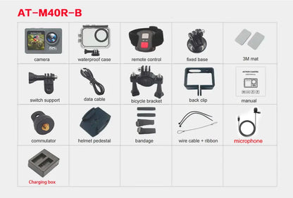 Action Camera 5K 4K 60FPS WiFi Anti-shake Dual Screen 170° Wide Angle 30m Waterproof Sport Camera with Remote Control