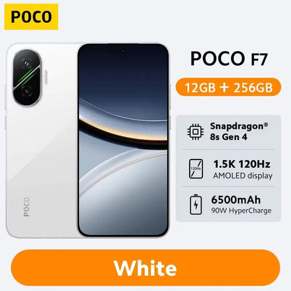 POCO F7 5G Global Version Smartphone Snapdragon® 8s Gen 4 6500mAh battery 90W HypeCharge 6.83'' AMOLED Display 50MP NFC