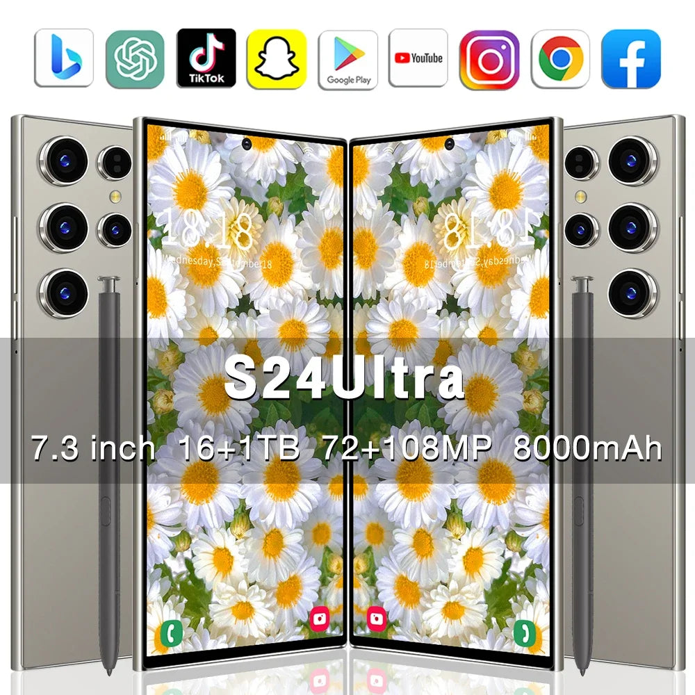 Global Edition  2026 HOT S26 Ultra NEW 7.3HD Original Smart Dual Card 7800mAh Battery Facial Recognition Function