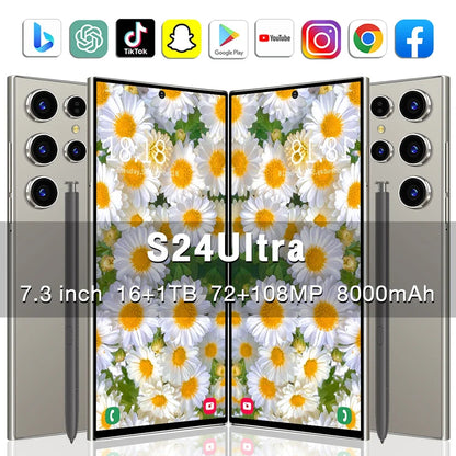 Global Edition  2026 HOT S26 Ultra NEW 7.3HD Original Smart Dual Card 7800mAh Battery Facial Recognition Function