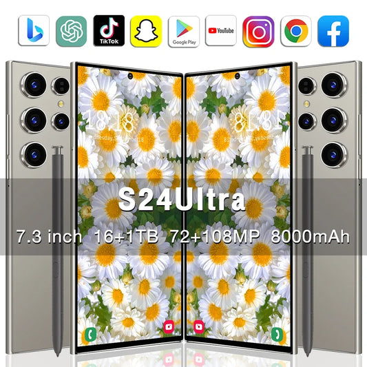 Global Edition  2026 HOT S26 Ultra NEW 7.3HD Original Smart Dual Card 7800mAh Battery Facial Recognition Function
