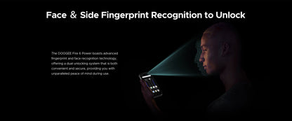 DOOGEE Fire 6 Power Rugged Smartphone 6.56" IPS Screen 15500mAh Battery Unisoc T606 8GB+256GB 50MP Camera Android 14 NFC