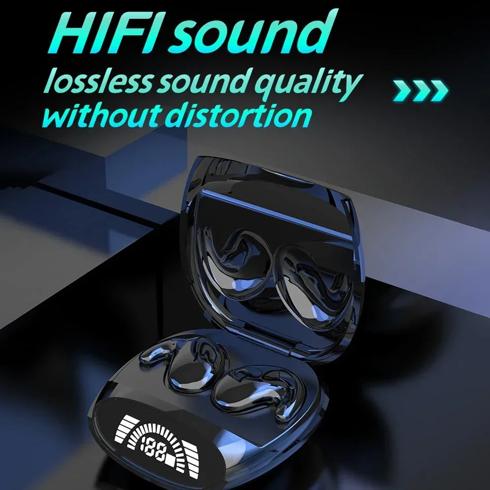 Sleep Invisible Stereo Headset IPX5 Waterproof Wireless Bluetooth Earphone Earbuds with Mic for Phone Bluetooth 5.3 Headphones - Universal Market