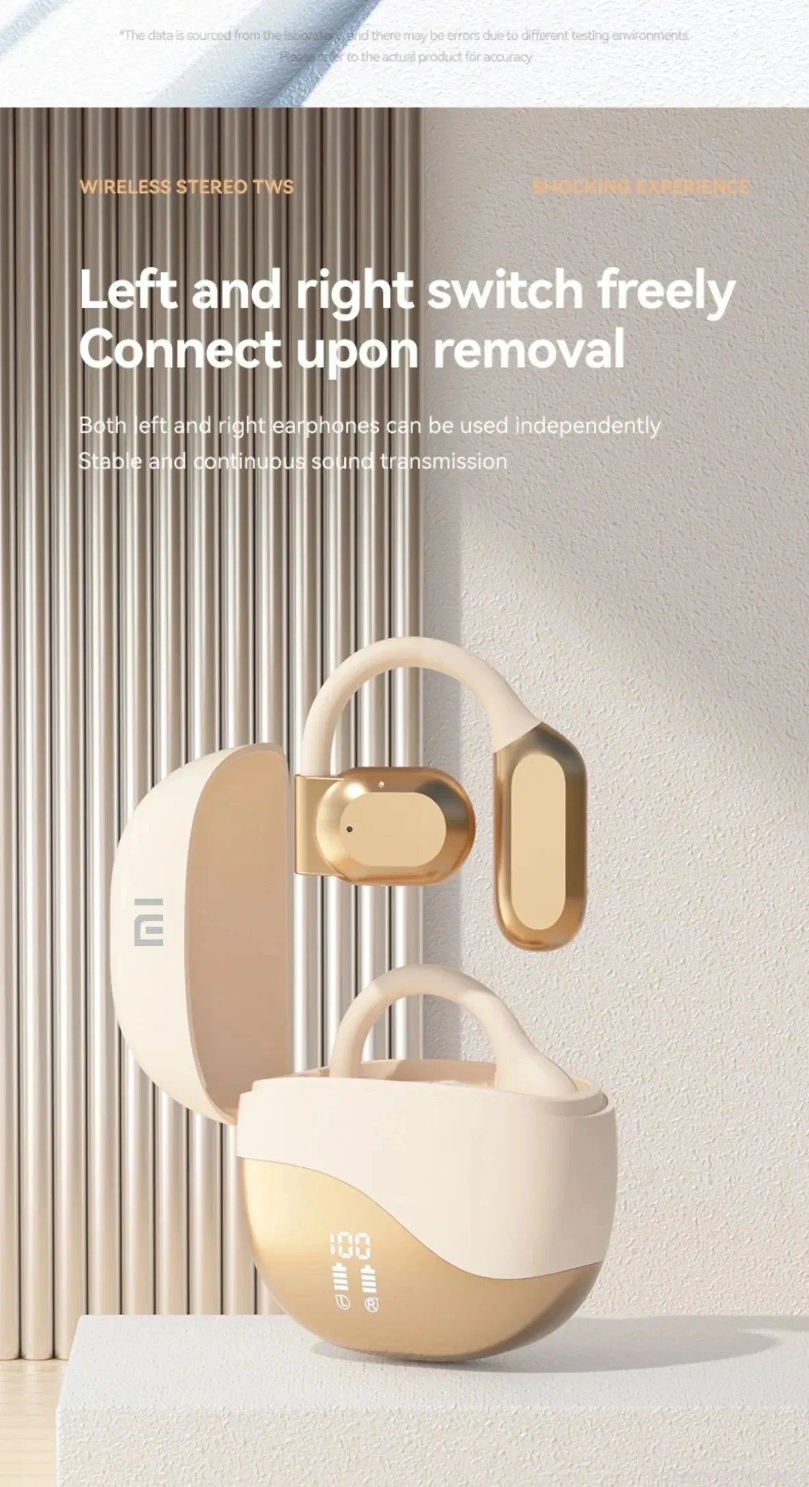 XIAOMI M62 Open Hanging Wireless Earphones with Air Bone Conduction Waterproof and Painless Wearing, Running Earphones with Mic - Universal Market